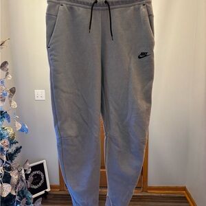 Nike Heather Gray Joggers with Black Logo
